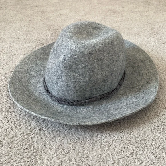 Lucky brand wool hat gray LUCKY BRAND Gray Felted Wool Brimmed Hat LARGE | eBay main image 2
